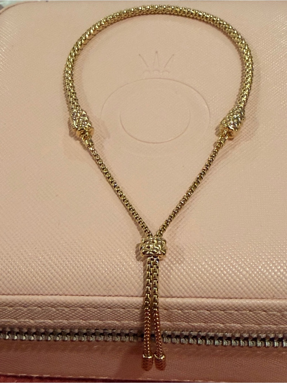 Authentic Pandora adjustable bracelet. Gold plated